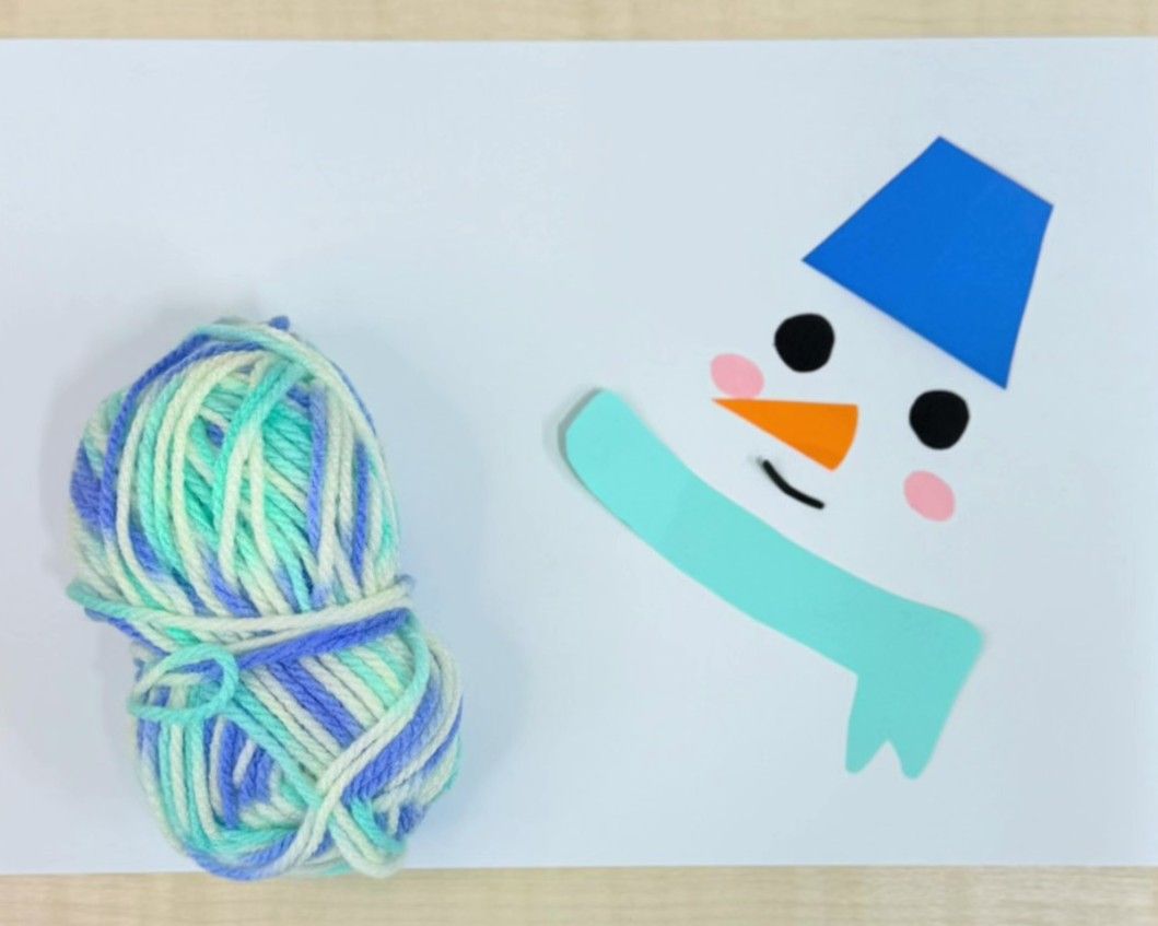 雪だるま製作の材料の画像